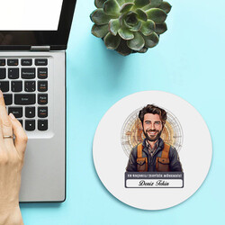 Karikatürlü En Başarılı Erkek Jeofizik Mühendisi Mousepad - 2