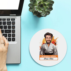 Karikatürlü En Başarılı Erkek Judocu Mousepad - 2