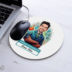 Karikatürlü En Başarılı Erkek Kimya Mühendisi Mousepad - 1