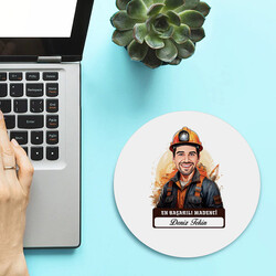 Karikatürlü En Başarılı Erkek Madenci Mousepad - 2