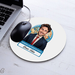 Karikatürlü En Başarılı Erkek Meteoroloji Uzmanı Mousepad - 1