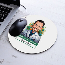 Karikatürlü En Başarılı Erkek Mikrobiyolog Mousepad - 1