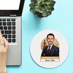 Karikatürlü En Başarılı Erkek Noter Mousepad - 2