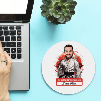 Karikatürlü En Başarılı Erkek Tekvandocu Mousepad - 2