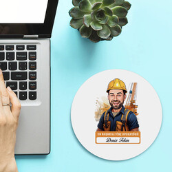 Karikatürlü En Başarılı Erkek Vinç Operatörü Mousepad - 2