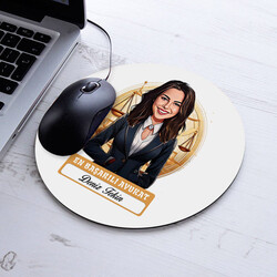 Karikatürlü En Başarılı Kadın Avukat Mousepad - 1