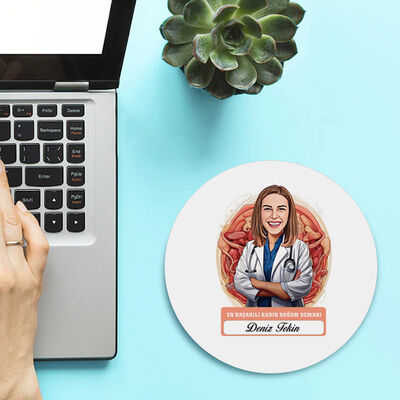 Karikatürlü En Başarılı Kadın Doğum Uzmanı Mousepad - 2