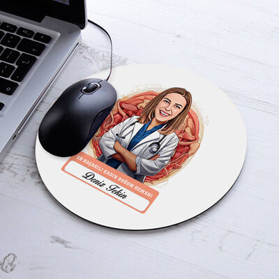 Karikatürlü En Başarılı Kadın Doğum Uzmanı Mousepad - 1