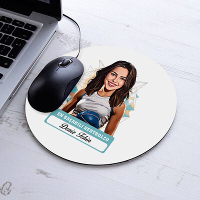 Karikatürlü En Başarılı Kadın Hentbolcu Mousepad - 1