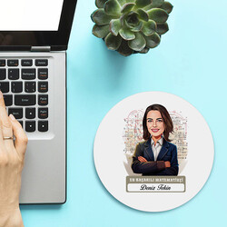 Karikatürlü En Başarılı Kadın Matematikçi Mousepad - 2