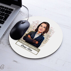 Karikatürlü En Başarılı Kadın Matematikçi Mousepad - 1