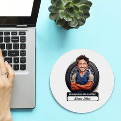 Karikatürlü En Başarılı Oto Lastikçi Mousepad - 2