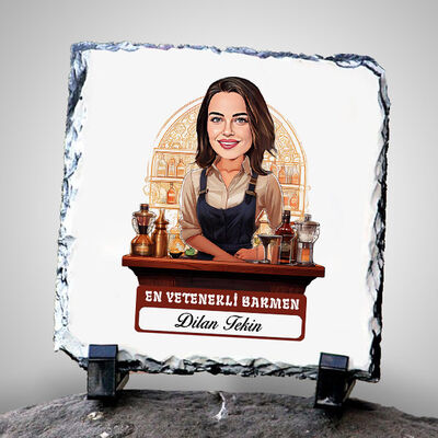 Karikatürlü En Güzel Barmen Dekoratif Taş - 1