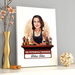 Karikatürlü En Güzel Barmen Kanvas Tablo - 2