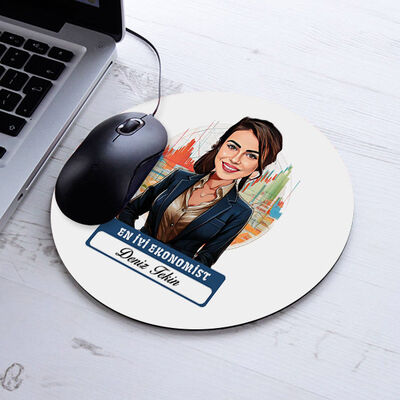 Karikatürlü En Güzel Ekonomist Mousepad - 1