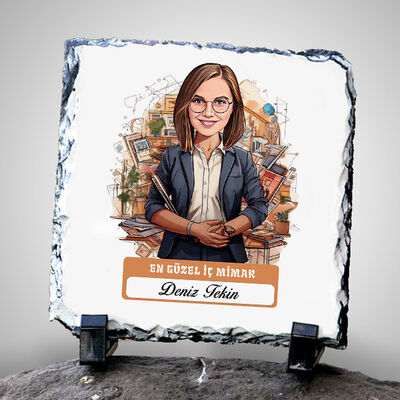 Karikatürlü En Güzel İç Mimar Dekoratif Taş - 1