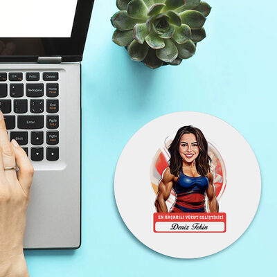Karikatürlü En Güzel Vücut Geliştirici Mousepad - 2