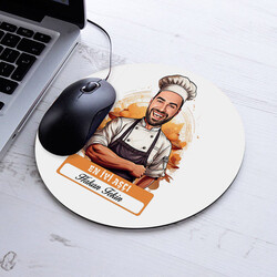 Karikatürlü En İyi Erkek Aşçı Mousepad - 1