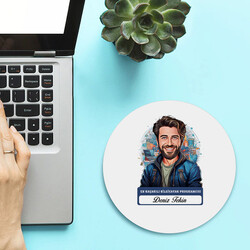 Karikatürlü En İyi Erkek Bilgisayar Programcısı Mousepad - 2