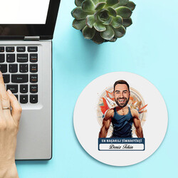 Karikatürlü En İyi Erkek Jimnastikçi Mousepad - 2