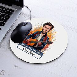 Karikatürlü En İyi Erkek Müzisyen Mousepad - 1