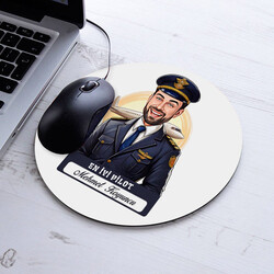 Karikatürlü En İyi Erkek Pilot Mousepad - 1