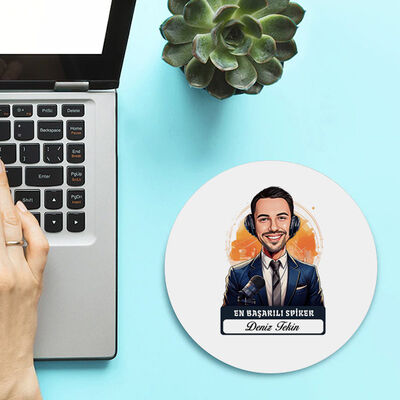 Karikatürlü En İyi Erkek Sipker Mousepad - 2
