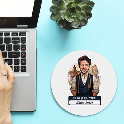 Karikatürlü En İyi Erkek Terzi Mousepad - 2