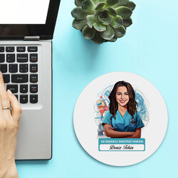 Karikatürlü En İyi Kadın Anestezi Uzmanı Mousepad - 2