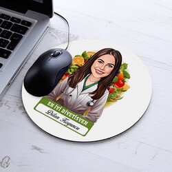 Karikatürlü En İyi kadın Diyetisyen Mousepad - 1