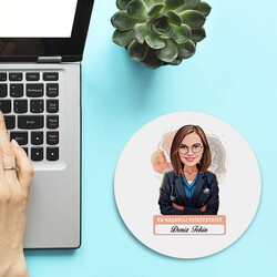 Karikatürlü En İyi Kadın Psikiyatrist Mousepad - 2