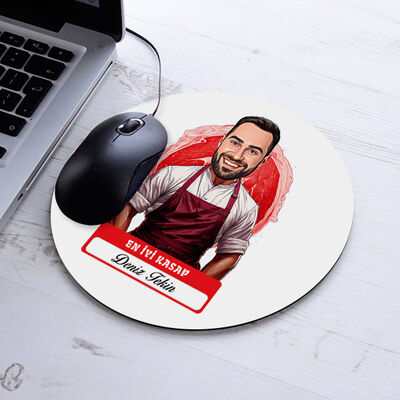 Karikatürlü En iyi Kasap Mousepad - 1