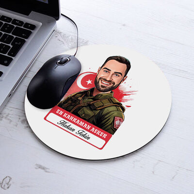 Karikatürlü En Kahraman Asker Mousepad - 1