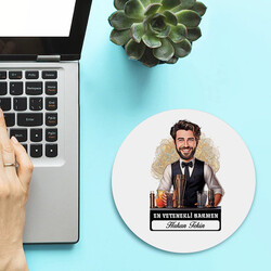 Karikatürlü En Yakışıklı Barmen Mousepad - 2