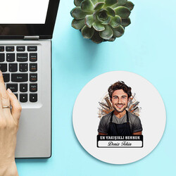 Karikatürlü En Yakışıklı Berber Mousepad - 2