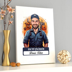 Karikatürlü En Yakışıklı Çilingir Kanvas Tablo - 2