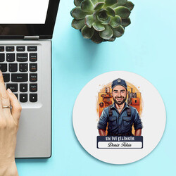 Karikatürlü En Yakışıklı Çilingir Mousepad - 2