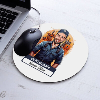 Karikatürlü En Yakışıklı Çilingir Mousepad - 1