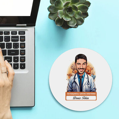 Karikatürlü En Yakışıklı Çocuk Doktoru Mousepad - 2