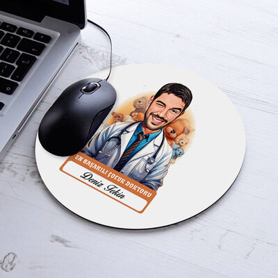 Karikatürlü En Yakışıklı Çocuk Doktoru Mousepad - 1
