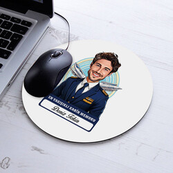 Karikatürlü En Yakışıklı Kabin Memuru Mousepad - 1