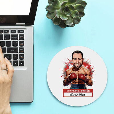 Karikatürlü Erkek Boksör Mousepad - 2