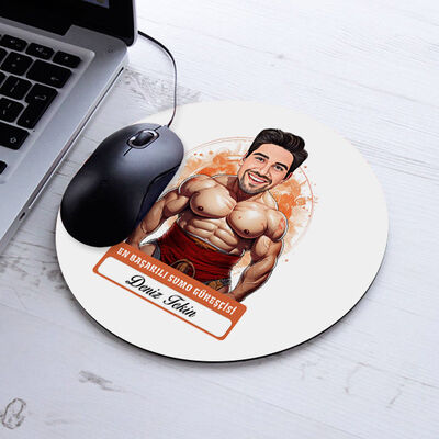 Karikatürlü Erkek Sumo Güreşçisi Mousepad - 1