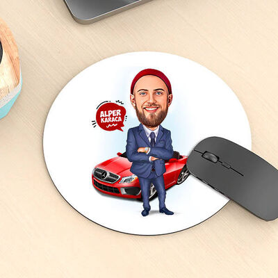 Karikatürlü Havalı Erkek Mousepad - 1