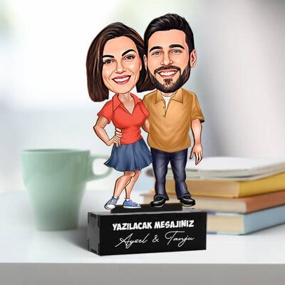 Karikatürlü Mutlu Aşıklar Biblosu - 1