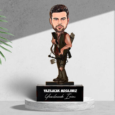Karikatürlü Okçu Erkek Masa Biblosu - 3