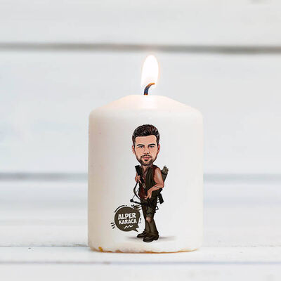 Karikatürlü Okçu Erkek Mum - 1