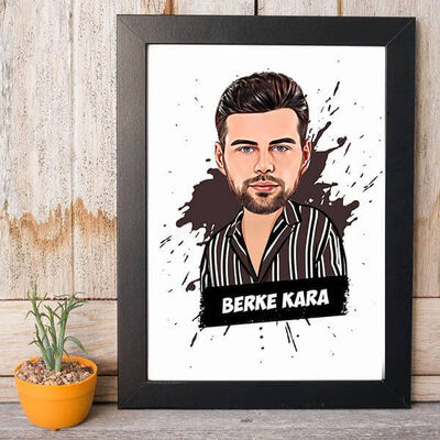 Karikatürlü Tasarım Erkeğe Hediye Çerçeve - 1