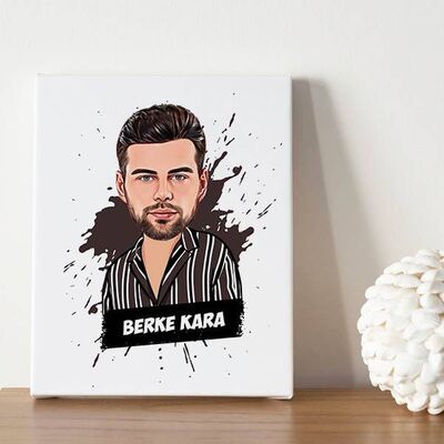Karikatürlü Tasarım Erkeğe Hediye Kanvas - 1