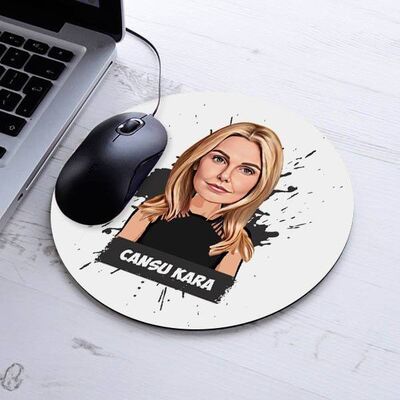Karikatürlü Tasarım Kadına Hediye Mousepad - 1